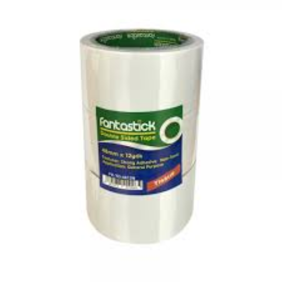 Fantastick Double sided tape 2"x12yards Pk=3rol FK-TD-4812N